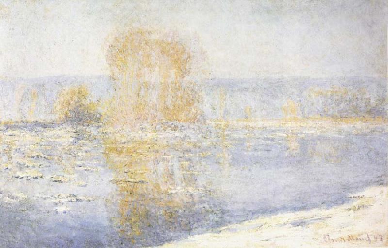 Claude Monet Floating Ice at Bennecourt oil painting picture